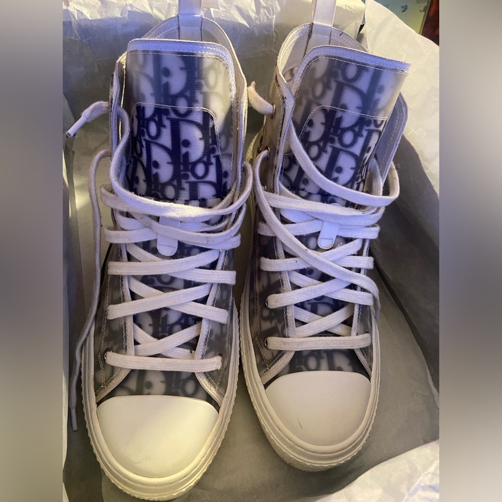 Dior High-Top Sneakers - White and Blue